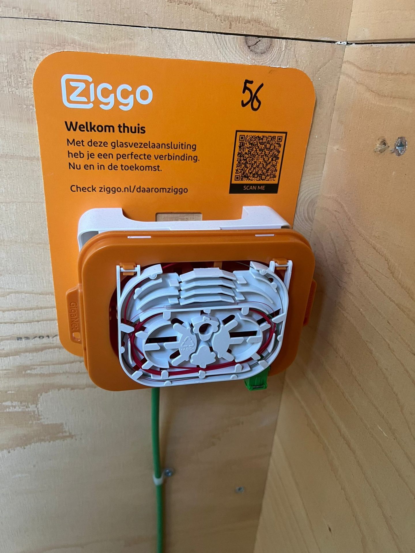 Ziggo glasvezelaansluiting Leytsche Hof